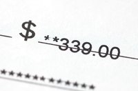 Find an account number from the face of a check.