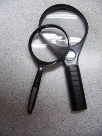 Convex lenses magnify.