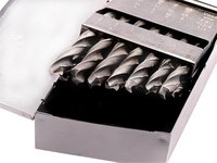 Twist drill bits can penetrate wood, metal, plastic and PVC.