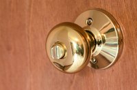 Not all interior door knobs have visible screws.