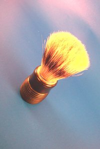 Use a brush and shaving soap while shaving to lift the hair.