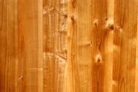 Join wood edge to edge with glue to make panels.