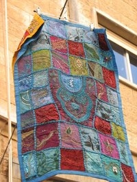 Folding a quilt for a rack is easy.