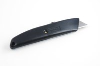 Retractable work knives use interchangeable blades to give consumers the option of changing a dull blade.