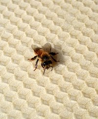 Beeswax coats fabric so dyes don't penetrate.