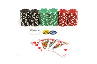 Make large foam replicas of your casino poker chips to decorate your party space.