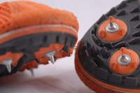 Change out your shoe spikes regularly to avoid spikes that are worn and difficult to remove.