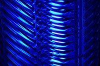 The ultraviolet light from a UV lamp helps to dry paint in just a few minutes.