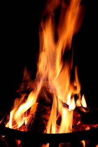 Harden wood with fire.