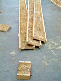 Engineered floor joists can easily be cut to length.