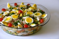 Salads need to stay cold in the summer heat.