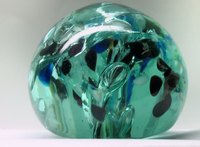 Colored blown glass balls are fairly easy to produce.
