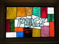 Stained glass designs can be simple and eyecatching.