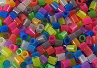 Holed plastic cylinder beads melt easily.