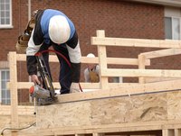Framing is easy with a pneumatic nailer.