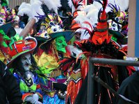 Life-sized puppets are often seen in parades.