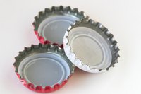 Beer bottle caps can be used as raw material for craft and art projects.