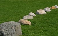 Row of rocks showing natural rock colors