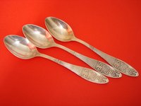 Decorative handles make silver spoons ideal for keychains.
