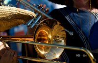 Mariachi music traditionally consists of string instruments and trumpets.