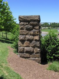 Faux stone pillars can be created easily using foam.