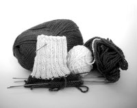 Take care when cutting through knit fabric to keep your project from unraveling.
