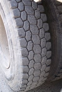 Filling a tire with foam keeps it from going flat.