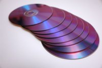 Old or unwanted CDs make new music as a CD wind chime.