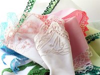 Craft beautiful heirlooms using vintage handkerchiefs.