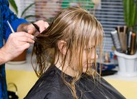 A slide cut works well for cleaning up longer hair.