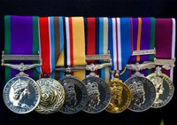 Displaying medals in a shadow box is the perfect way to honor a soldier.