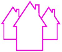 Start the paper houses craft with a plan for the size and number of houses.