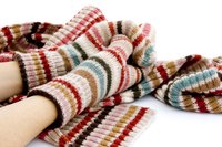 Halving a scarf is easy; you can accomplish this in less than 30 minutes.