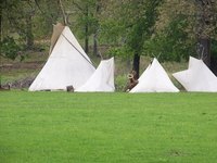Teepees make nice shelters for camping.