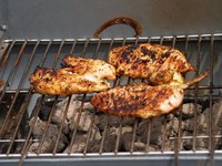 Keep chicken basted in a broiler to hold in juices,