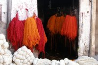 Dye fabric with spices.