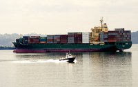 Eighty gallons per foot is excellent mileage for a cargo ship.
