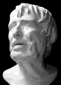 Plaster model created through the molding process.