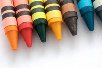 Fabric crayons can be used to make colorful transfers.