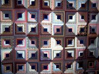 It takes several yards of fabric to make a queen size quilt.
