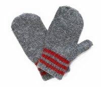 Warm, handmade mittens.