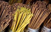 Incense sticks come in a variety of fragrances, from musky scents to spicey fragances.