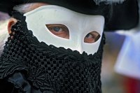 Porcelain masks can be worn for Halloween or a costume party.