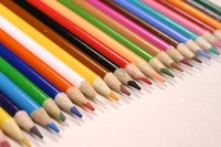 Use colored pencils to indicate the design color on a seed bead pattern.