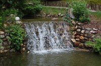 Making a replica of a waterfall can be done easily with some modeling clay.