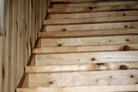 Interior stairs are a canvas for an imaginative paint makeover.