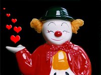 The bright red nose is a classic feature of a clown costume.