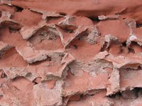 Dried mortar after tile removal