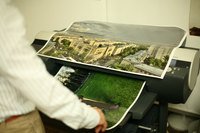 Print images on cotton fabric with an inkjet printer.