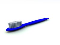 A modified toothbrush can be used as a knitting tool.